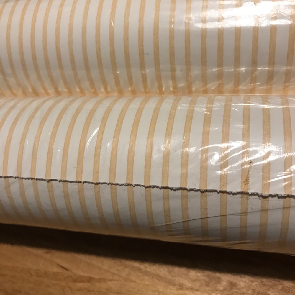 Eisenhart Yellow/Cream Striped Wallpaper - one roll - Picture 3 of 5